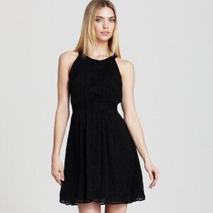 Theory ~Black Keresa Silk Blend Abstract Burnout Dress size 12 ASO Elena Gilbert